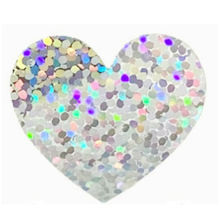 500Pcs Glitter Heart Stickers,1 inch Self Adhesive Colorful Incentive  Stickers,Foil Shiny Heart Stickers for Kids Reward for Birthday Party