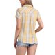 thumbnail image 3 of Camisas de cuadros para mujer INSPIRE CHIC con cuello de punta y botones, color amarillo y azul, 3 of 6