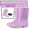 thumbnail image 5 of Kushyshoo Little Big Kids Rain Boots Boys Girls Lilac Solid Boots Size 11, 5 of 7