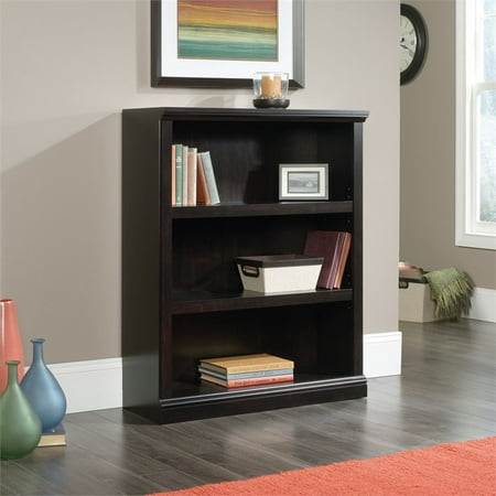 Sauder Select 3 - Shelf Bookcase, Estate Black