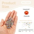 thumbnail image 2 of 1600Pcs Glass Seed Beads, 1.5mm 15/0 Loose Mini Beads with Hole, Bulk Craft Spacer for Jewelry Making, Orange AB, 2 of 7
