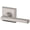 Satin Nickel, variant on Baldwin Reserve PSSQUTSR150 Passage Handleset Square Lever and Traditional Rose with 6AL Latch and Dual Strike Satin Nickel Finish