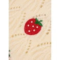 thumbnail image 6 of Forever 21 Embroidered Strawberry Cropped Pointelle Sweater, Color-Cream/Multi, Size-S, 6 of 6