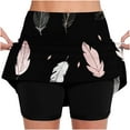 thumbnail image 2 of QATAINLAV Womens Skorts, Summer Tummy Control Plus Size Skorts for Women Casual High Waist Athletic Sports Pants Skirt Trendy Prints Shorts Black 4XL, 2 of 3