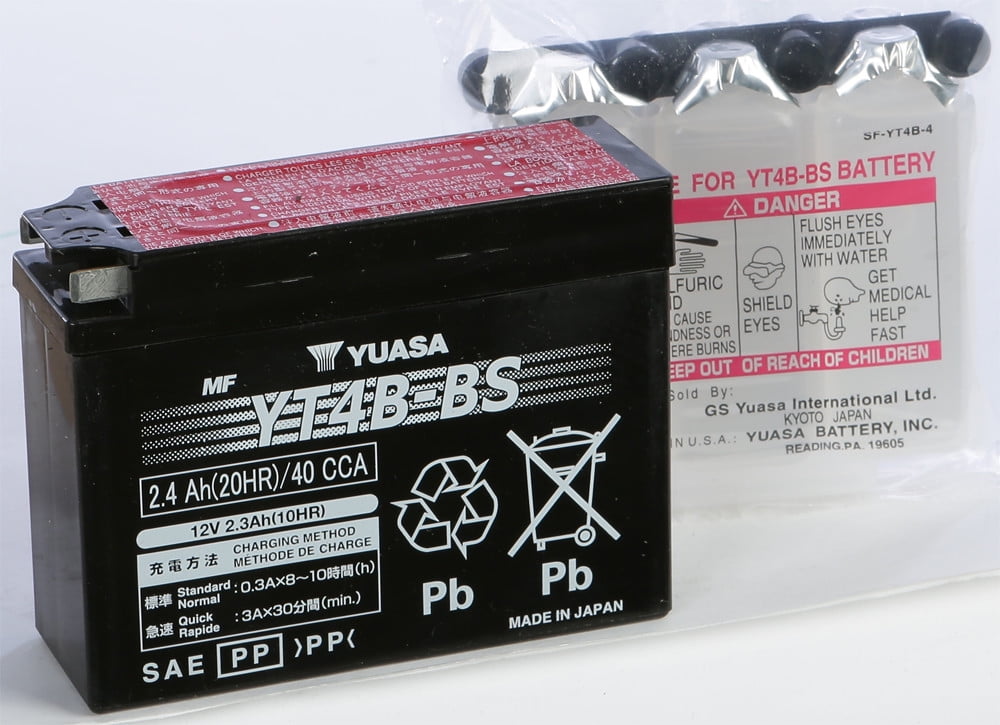 New Motobatt Battery For Yamaha TTR90E Electric Start 90cc 03-07 YT4B-BS MBT4BB