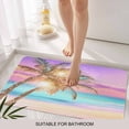 thumbnail image 3 of Coastal Door Mat&nbsp;Indoor Outdoor Entrance, Non Slip Rug for Kitchen Bathroom Entryway Rug, Ocean Palm Tree Summer Beach Purple Blue Washable Doormat Floor Mat for Office Home Decor 20x31.5 Inch, 3 of 8