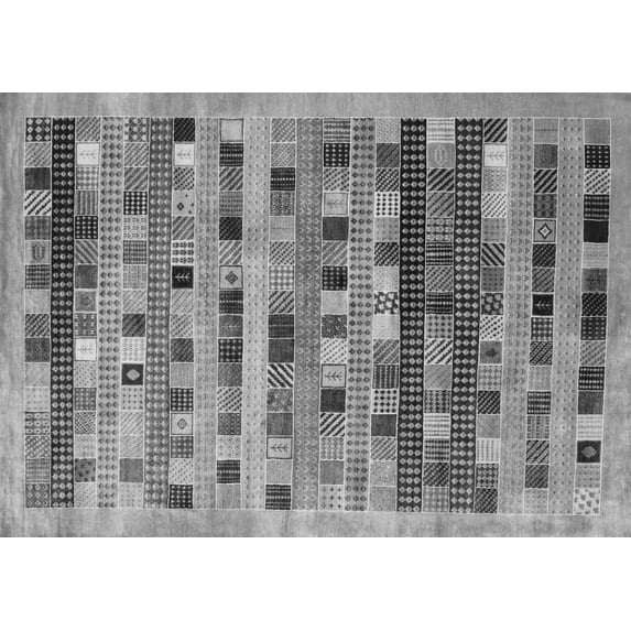 Ahgly Company Indoor Rectangle Abstract Gray Contemporary Area Rugs, 2' x 3'