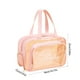 thumbnail image 3 of Neceser para Bolso, Impermeable, para Playa, para Deporte, Gimnasio, Organizador para Cosméticos y Trajes de Baño, 36 X 25 X 15 Cm, Verde, Gris, Rosa y Beige. 1 Neceser de Viaje., 3 of 6