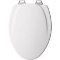 thumbnail image 2 of MAYFAIR 1830CHSL 000 Toilet Seat with Chrome Hinges will Slow Close and Never Come Loose, ELONGATED, Durable Enameled Wood, White, 2 of 8