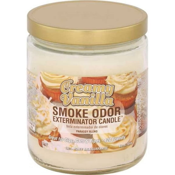 Odor Exterminator Candle Creamy Vanilla 13once by Smokers Candle