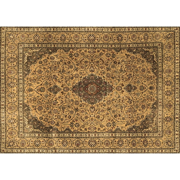 Ahgly Company Indoor Rectangle Medallion Brown Traditional Area Rugs, 3' x 5'