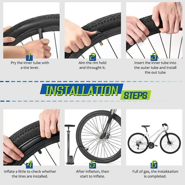 2 Pack 16 20 24 26 x1.75 1.95 2.10 2.125 Bicycle Tube with 2 Tire Levers Bicycle Tube with 32mm Schrader Valve Butyl Rubber Inner Tube for Road MTB Kids Bike 2 of One Size Walmart