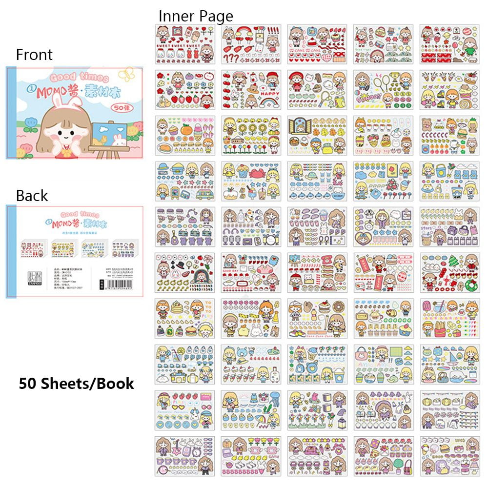 1pc 20 Sheets Daily Necessities & Mobile Interface Themed Sticker Book For  Scrapbooking, Art Projects, Diy Design