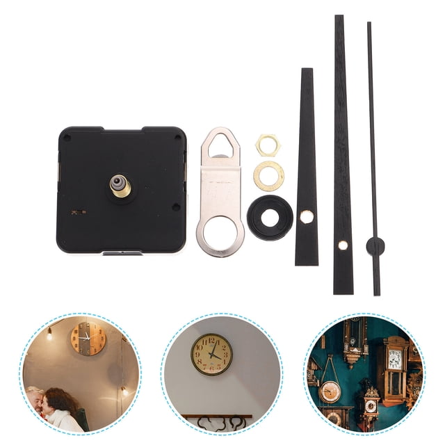 BESTYASH 1Jgo Kit De Manecillas Y Motor Para De Pared Con Movimiento Silencioso Negro