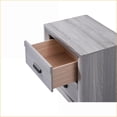 thumbnail image 5 of Contemporary Rustic Gray Wooden Nightstand with 2 Storage Drawers, 5 of 5