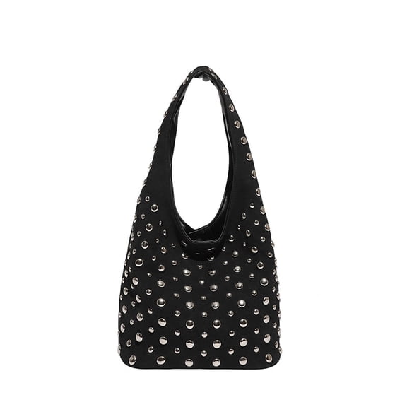 SPEKSEE Stylish Studded Hobo Bag Y2K Rivets Bucket Purse Shoulder Bag for Women