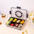 thumbnail image 2 of Caja de aperitivos acanalada FEIOOD con soporte para comidas con tapa y asa, 2 of 7