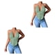 thumbnail image 4 of Chaleco con Escote en V profundo Qarigey camisola tirantes finos Top corto Sin espalda, 4 of 5