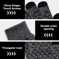 thumbnail image 3 of Guantes de punto de invierno cálidos con dedos completos para hombres y mujeres con pantalla táctil mejorada - Guantes antideslizantes con forro polar, 3 of 5