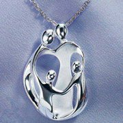 Personalized Sterling Silver Family Pendant