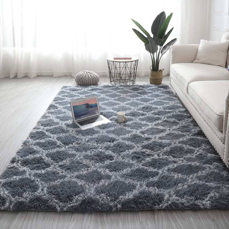 Fluffy Bedroom Geometric Design Gy, Best Living Room Rugs For Babies