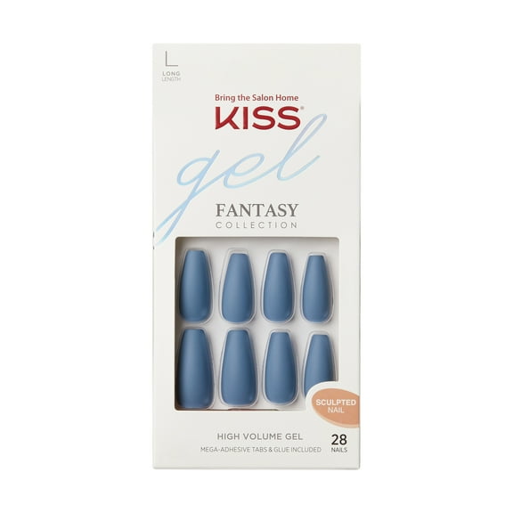 KISS Gel Fantasy Sculpted Fake Nails, ‘Sunshine Beauty’, 28 Count