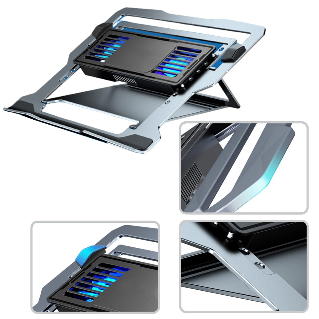 Metal Laptop Cooling Pad Gaming Laptop Coolers Adjustable Fan Height Stand Semiconductor Cooling Bracket for Laptop
