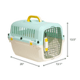 thumbnail image 6 of Oodles 20" Plastic Travel Pet Kennel with Clip On Bowl, Blue, 6 of 12