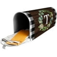 thumbnail image 6 of Wreath Monogram Letter T Mailbox Covers, Buffalo Plaid Outdoor Magnetic Mailbox Cover, 21 x 18 in Mail Box Covers for Garden Yard Decor, 6 of 6