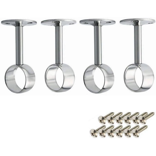 EcoNesxp UrbanMingle 4 Inch Set Ceiling Mount Bracket Closet Rod Bracket Stainless Steel Closet Rod Bracket Wall Mount Dimensions