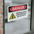 thumbnail image 4 of (2 Pack) Medical Gases High Pressure OSHA Danger Sign 24 Inch X 18 Inch Vinyl Label Decal Sticker Weather Resistant, UV Protected for Workplace, Business, and Construction Site, Made in, 4 of 7