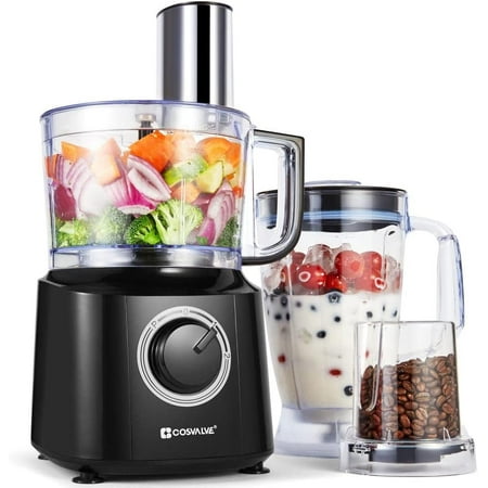 

GUVSOETSFood Processors 550 Watt Electric Food Chopper 10 Cup/1.4L blender food processor with ETL Combo Low Noise & Simple operation for Slicing Grater Blender Dryer Grinder meat grinder