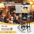 thumbnail image 3 of 10 OZ Popcorn Machine, ENYOPRO Popcorn Maker with Cart, 40-Cup Capacity, Removable Stainless Steel Kettle, Perfect for Home Theater, Party, Wedding & Birthday,Black, 3 of 15