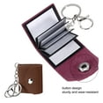 thumbnail image 3 of Uxcell Personalized Leather Mini Photo Album Keychain with 10 Pictures Memory Keyring Book for Family, Dark Brown, 3 of 6
