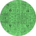 thumbnail image 1 of Ahgly Company Indoor Round Oriental Emerald Green Industrial Area Rugs, 6' Round, 1 of 4