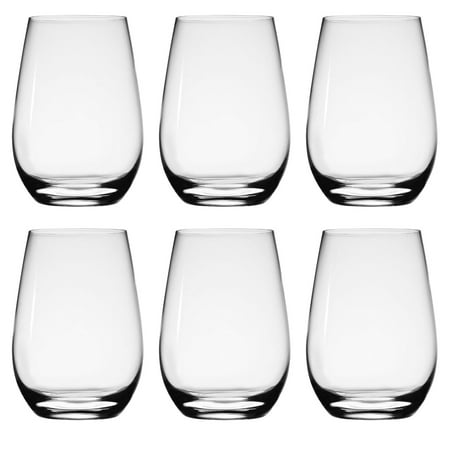 - Stolzle (Set of 6) Stemless Wine Glasses, White Wine Glasses Of German Crystal For Home, Dining Table, Kitchen, Wine Set, 15.75 Ounces