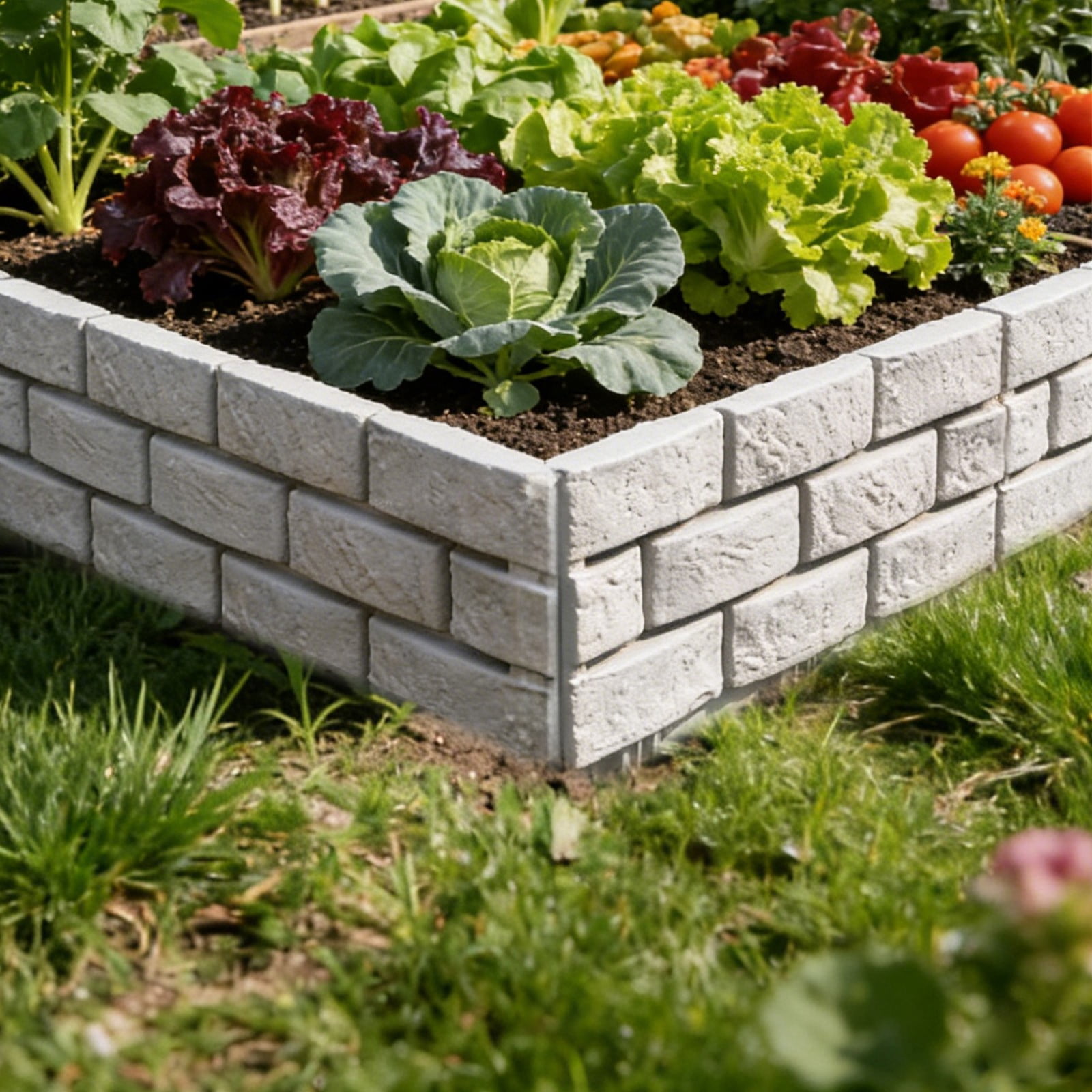 Plastic Garden Fence Panel, Modular Connectable Picket Fencing for Villa Courtyard & Vegetable Garden, Landscaping Border Edging, 17.32" x 12.6", AKLJWH