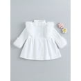 thumbnail image 3 of xiaxaixu Girls Winter Jacket, Long Sleeve Stand Collar Button Closure Furry Patchwork Overcoat Clothes, 3 of 9