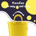 thumbnail image 5 of Kushyshoo Yellow Kids Rain Boots for Girls Toddler Waterproof Rubber Design with Easy-On Handles Size 2, 5 of 6