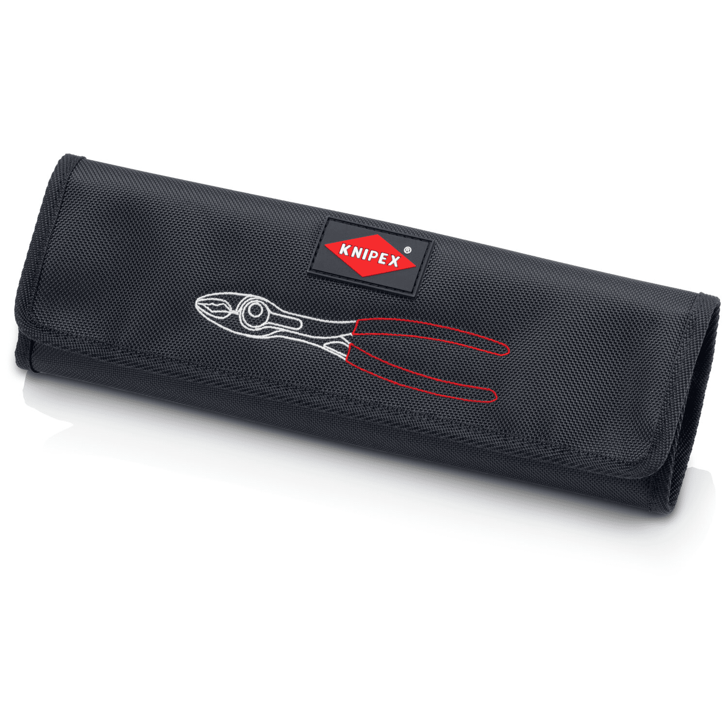 Knipex 00 19 61 V01 TwinGrip Plastic Dipped Pliers Set and Tool Roll, 6"