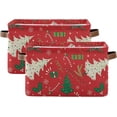 thumbnail image 2 of GZHJMY Christmas Tree With Ornament Storage Bin Collapsible with Handle, 1PCS Rectangle Waterproof Basket for Storage Cube Closet Organizer for Toy Nursery Book Office Shelf Bathroom, 2 of 7