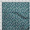 thumbnail image 4 of oneOone Cotton Cambric Teal Blue Fabric Animal Dress Material Fabric Print Fabric By The Yard 42 Inch Wide, 4 of 5