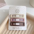 thumbnail image 2 of 3 Pcs/set Children Frosted Simplicity Hairpins For Girls Star Oval Triangle Square Hair Clips For Kids Snap Hair Clips Hairpins, 2 of 5