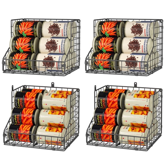 Organizador de latas JKsmart, paquete de 4, apilable con divisores