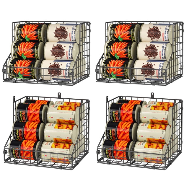 Organizador de latas JKsmart, paquete de 4, apilable con divisores