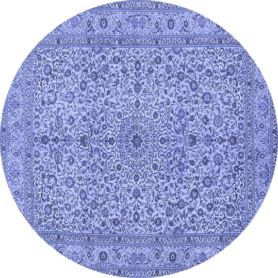 Ahgly Company Indoor Round Persian Blue Traditional Area Rugs, 5' Round