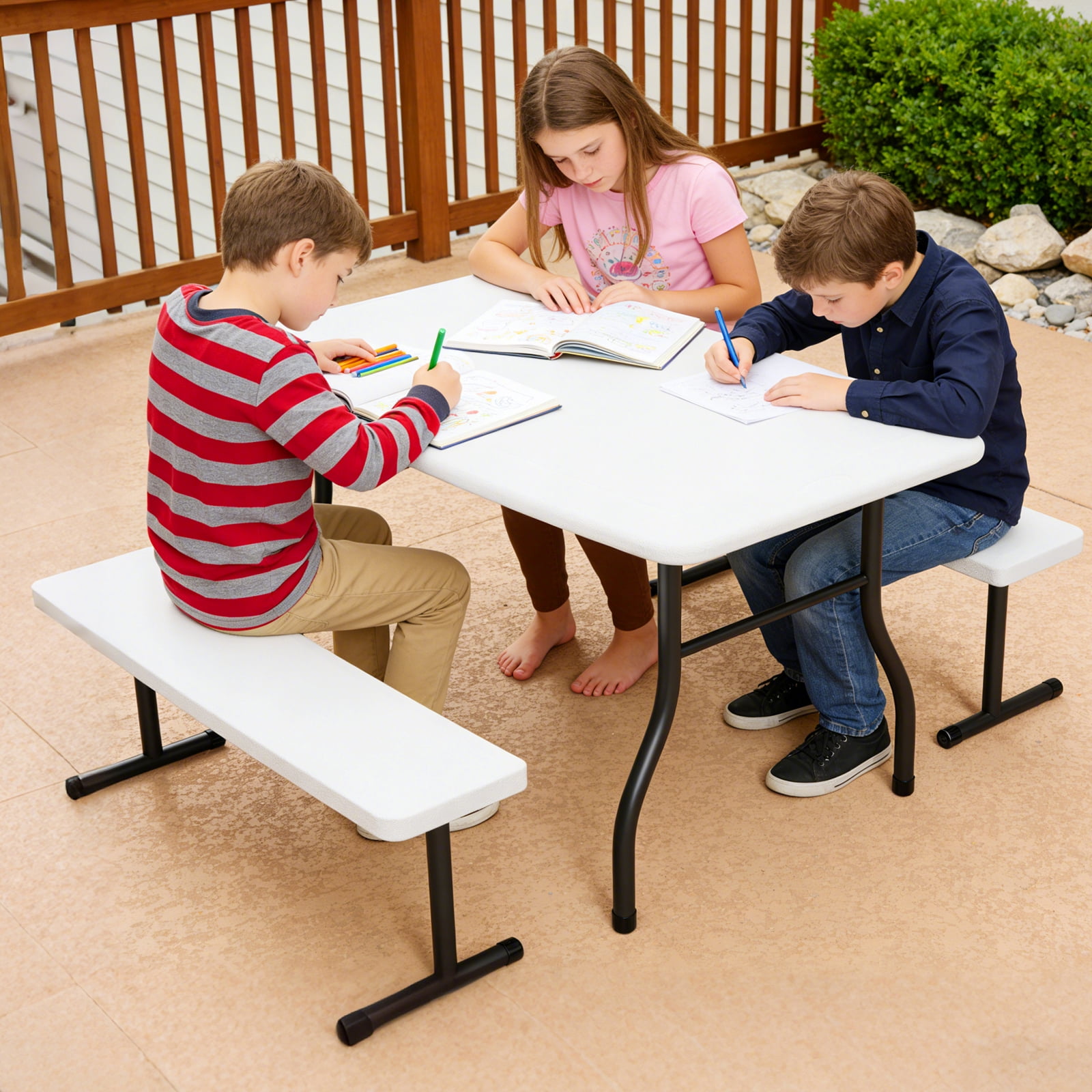 Lifetime Kid's Picnic Table, Almond (280094) - Walmart.com