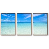 IDEA4WALL Framed Canvas Wall Art for Living Room, Bedroom Ocean Sea Beach Canvas Prints for Modern Home Decoration Ready to Hang
