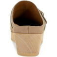 thumbnail image 3 of GENTLE SOULS KENNETH COLE Womens Beige Hook & Loop 1" Platform Padded Stretch Henley Round Toe Wedge Slip On Leather Clogs Shoes 8.5, 3 of 3