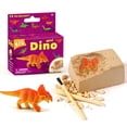 thumbnail image 1 of Dino Excavation Adventure Kit for Kids 6+: 12 Plastic Dinosaur Skeleton Models, Resin Digging Set with Clay Block, Chisel & Brush – Educational Toy for Developing Hands-On Skills, Patience &, 1 of 6